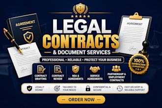 draft review edit legal contracts agreements nda and legal documents