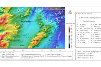 create gis contour, dem, terrain, elevation and topographic maps