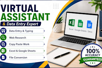 be your professional virtual assistant for web research and admin support