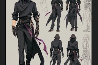 draw custom character sheet, reference sheet design