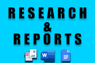 do professional report writing and formatting