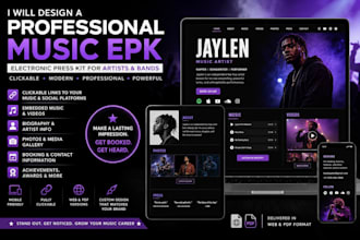 design a music epk  that gets artists booked
