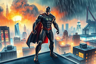 design epic comic book covers manga panels and ai illustrations