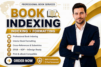 do book indexing, back of book index, book formatting, table of content for book