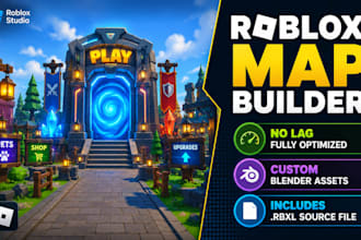 build a professional roblox simulator map or anime lobby