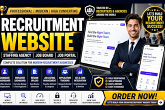 build recruitment website, staffing agency website, job board website