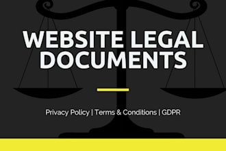 write professional terms and conditions and privacy policy for website
