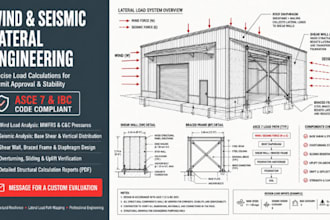 provide wind load analysis, seismic analysis and asce 7 calculations