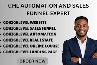 setup gohighlevel automation, and sales funnel website