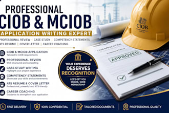 create ciob application mciob professional review case study writing ats resume