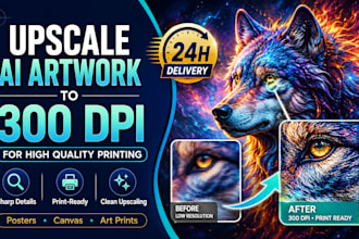 upscale ai artwork to 300 dpi for high quality printing