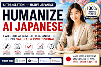 humanize ai translated japanese and proofread it professionally