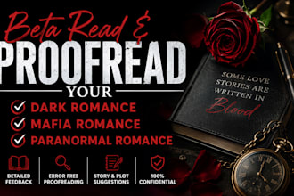 beta read and proofread your dark romance mafia romance and paranormal romance