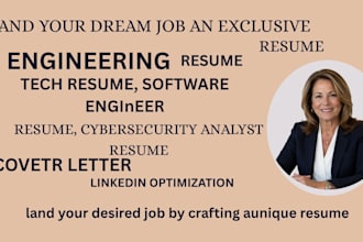 write tech resume, IT, engineering,  resume, cover letter