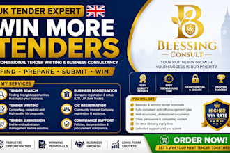 write UK tender proposals, bids and procurement documents