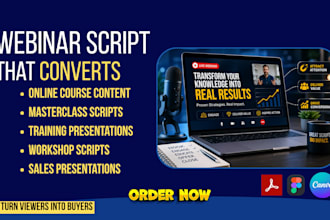 write webinar script sales funnel design google slides vsl ppt ai automation