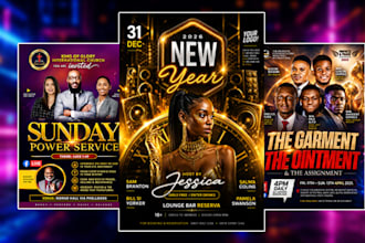 design church flyer, event flyer and church poster professionally