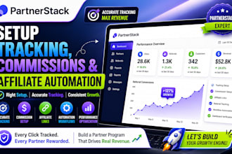 setup partnerstack tracking, affiliate program and commission setup