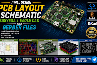design pcb layout schematic easyeda eagle cad and gerber files