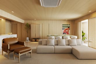 create realistic interior render