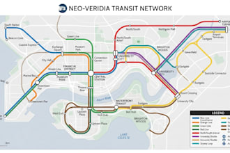 design modern transportation maps, route plans and metro layouts