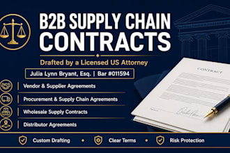draft an ironclad vendor and supplier agreement contract