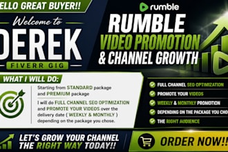 do organic rumble video promotion rumble channel promotion
