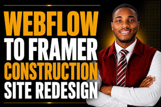 redesign your webflow construction website into framer