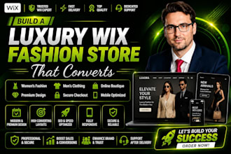 do wix women ,mens clothing store , luxury fashion website, online boutique
