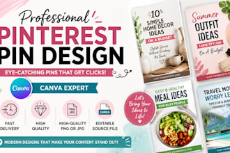 design professional pinterest pins in canva