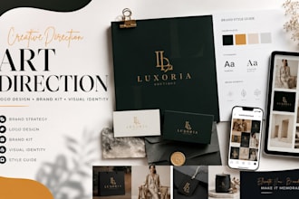 create art creative direction 3d logo social brand visual kit identify design