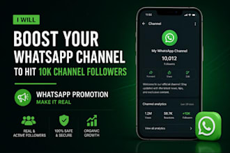 boost your whatsapp channel to hit 10k channel followers,whatsapp promotion