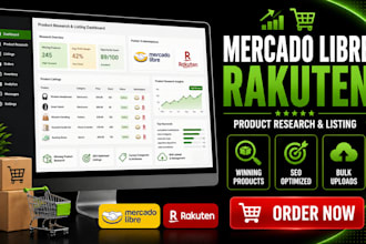research winning products and list products on mercado libre and rakuten