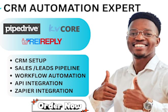 setup rei reply kvcore pipedrive crm workflow automation ghi lead integration
