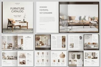 design retail product catalog for home decor and interiors furniture businesses