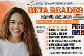 beta read your fiction manuscript and provide detailed reader feedback