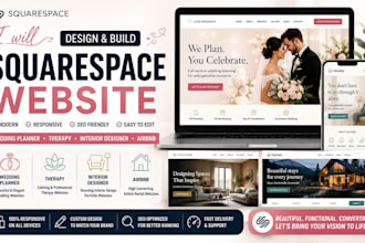 build squarespace wedding planer therapy interior designer airbnb website design