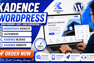 build a kadence wordpress website with gutenberg and kadence blocks
