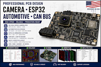 hdi high speed camera pcb, mipi csi automotive pcb, ecu esp32 can bus pdb design