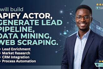 build apify actor, generate lead pipeline, data mining, web scraping