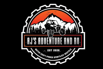 design super outdoor theme logo for power sports rentals
