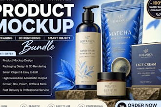 do realistic 3d ecover bundle, premium ecover bundle and digital product mockup