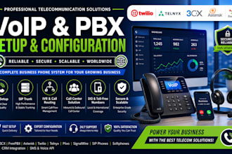 provide did numbers, toll free numbers, sip trunk and voip setup