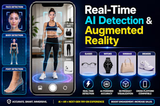 develop 3d virtual try on app with ai face body foot detection arkit arcore