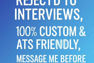 write a professional ats resume and cover letter for job