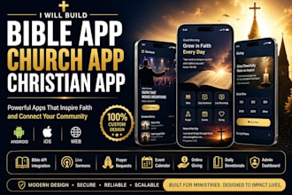 develop bible app, prayer app, church logo design, christian app, mobile app