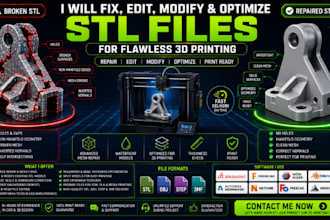 fix, edit, modify and optimize stl files for flawless 3d printing