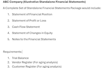 prepare ifrs financial statements and consolidated accounts