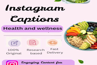 write instagram captions for health and wellness