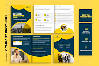design company brochure, company profile whitepaper booklet and annual report